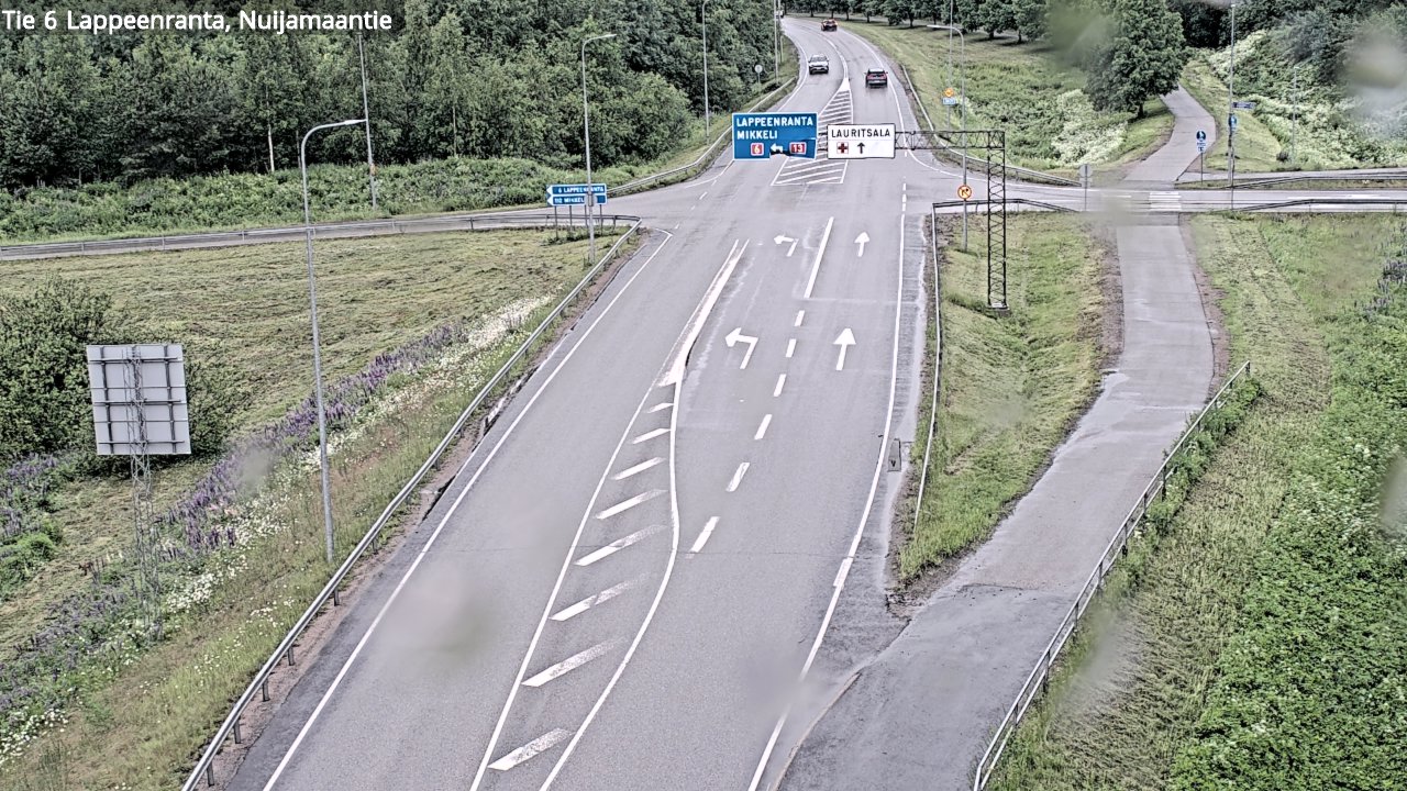 Weather Camera Image Road 6 Lappeenranta, Nuijamaantie, Lappeenranta, Etelä-Karjala