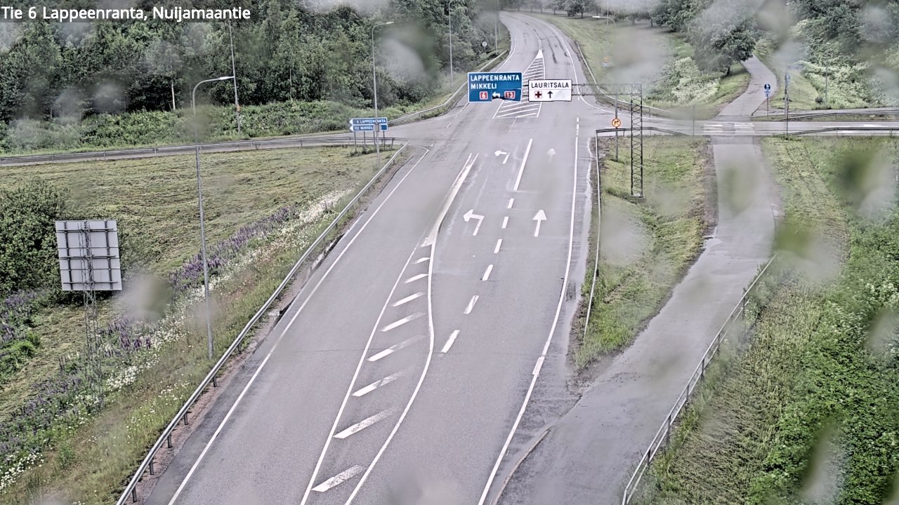 Weather Camera Image Road 6 Lappeenranta, Nuijamaantie, Lappeenranta, Etelä-Karjala