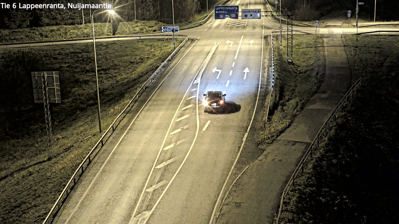 Weather Camera Image Väg 6 Villmanstrand, Nuijamaantie, Lappeenranta, Etelä-Karjala