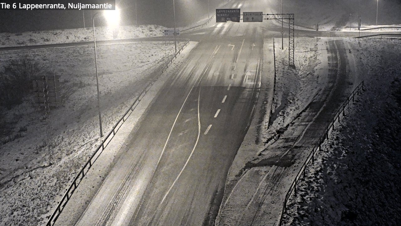 Weather Camera Image Road 6 Lappeenranta, Nuijamaantie, Lappeenranta, Etelä-Karjala