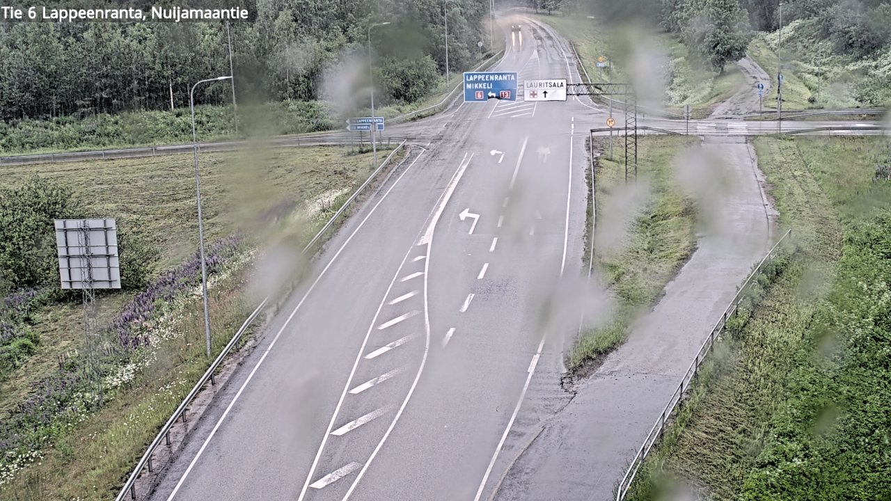 Weather Camera Image Road 6 Lappeenranta, Nuijamaantie, Lappeenranta, Etelä-Karjala