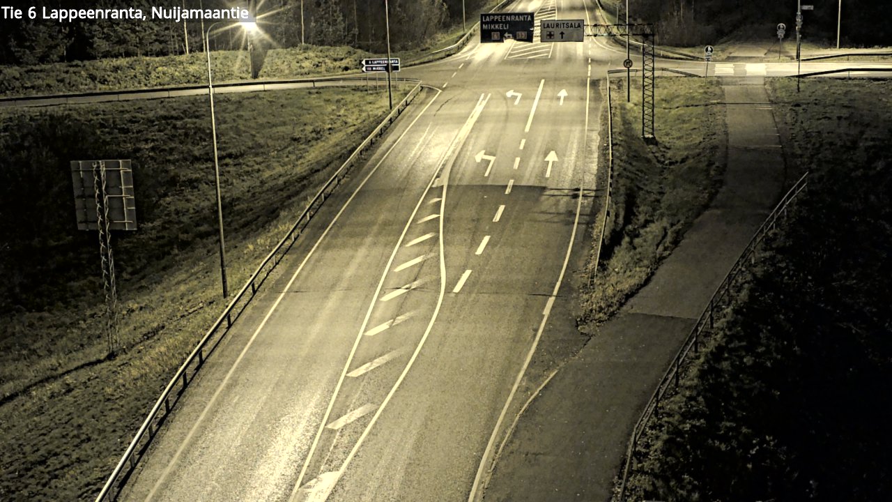 Weather Camera Image Väg 6 Villmanstrand, Nuijamaantie, Lappeenranta, Etelä-Karjala