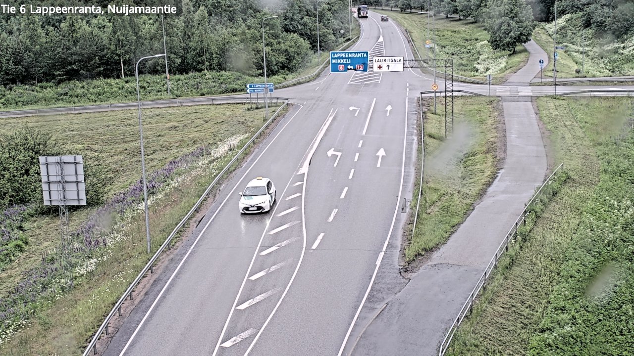 Weather Camera Image Road 6 Lappeenranta, Nuijamaantie, Lappeenranta, Etelä-Karjala