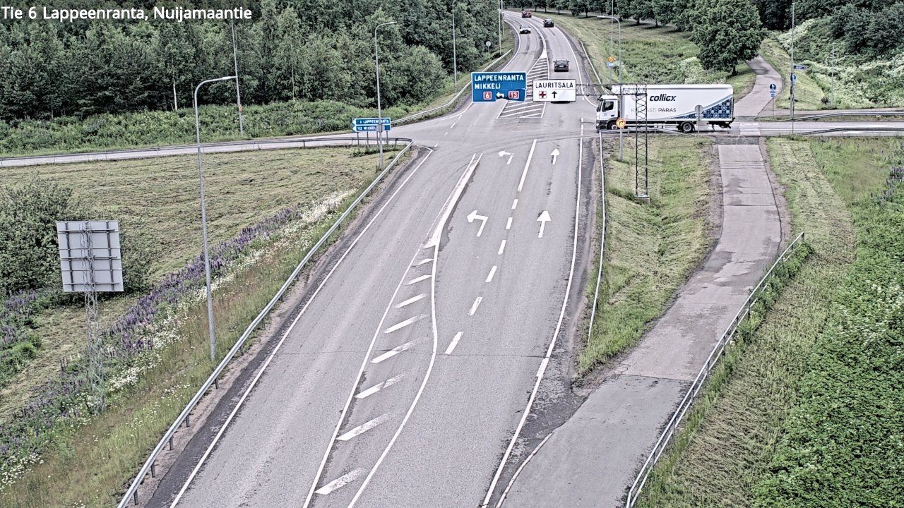 Weather Camera Image Road 6 Lappeenranta, Nuijamaantie, Lappeenranta, Etelä-Karjala