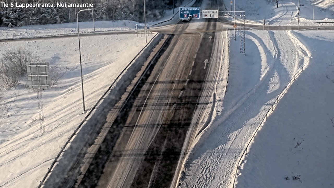 Weather Camera Image Road 6 Lappeenranta, Nuijamaantie, Lappeenranta, Etelä-Karjala