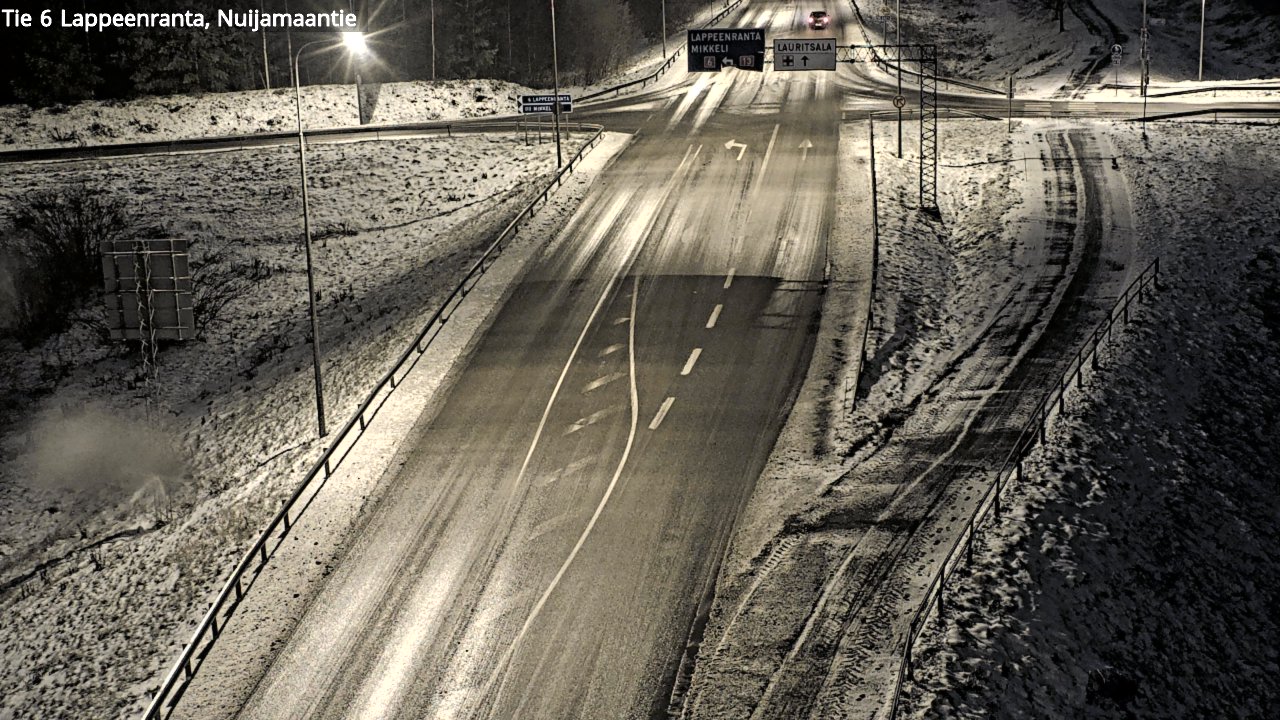 Weather Camera Image Road 6 Lappeenranta, Nuijamaantie, Lappeenranta, Etelä-Karjala