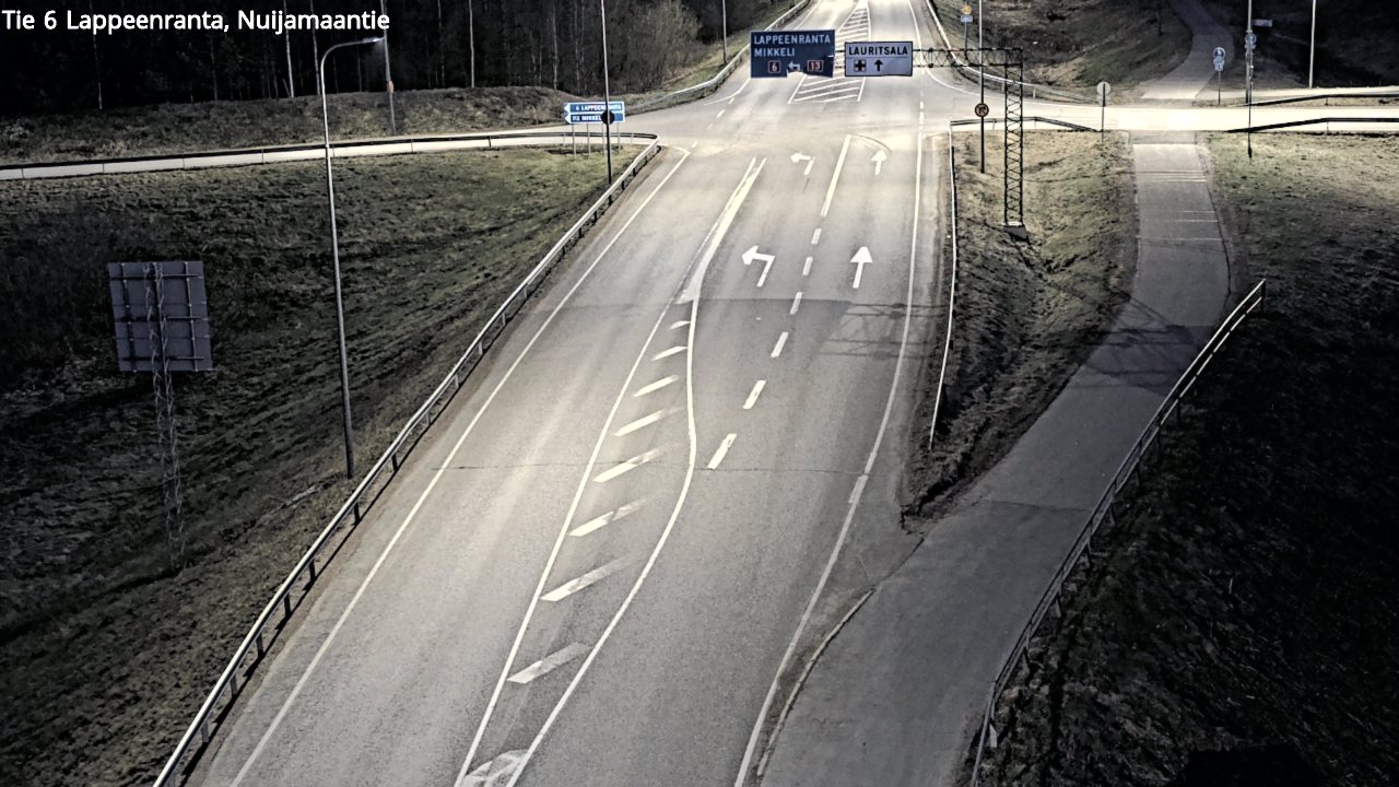 Weather Camera Image Road 6 Lappeenranta, Nuijamaantie, Lappeenranta, Etelä-Karjala