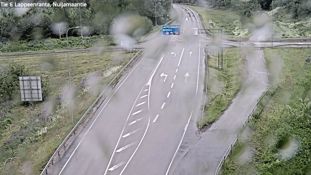 Weather Camera Image Road 6 Lappeenranta, Nuijamaantie, Lappeenranta, Etelä-Karjala