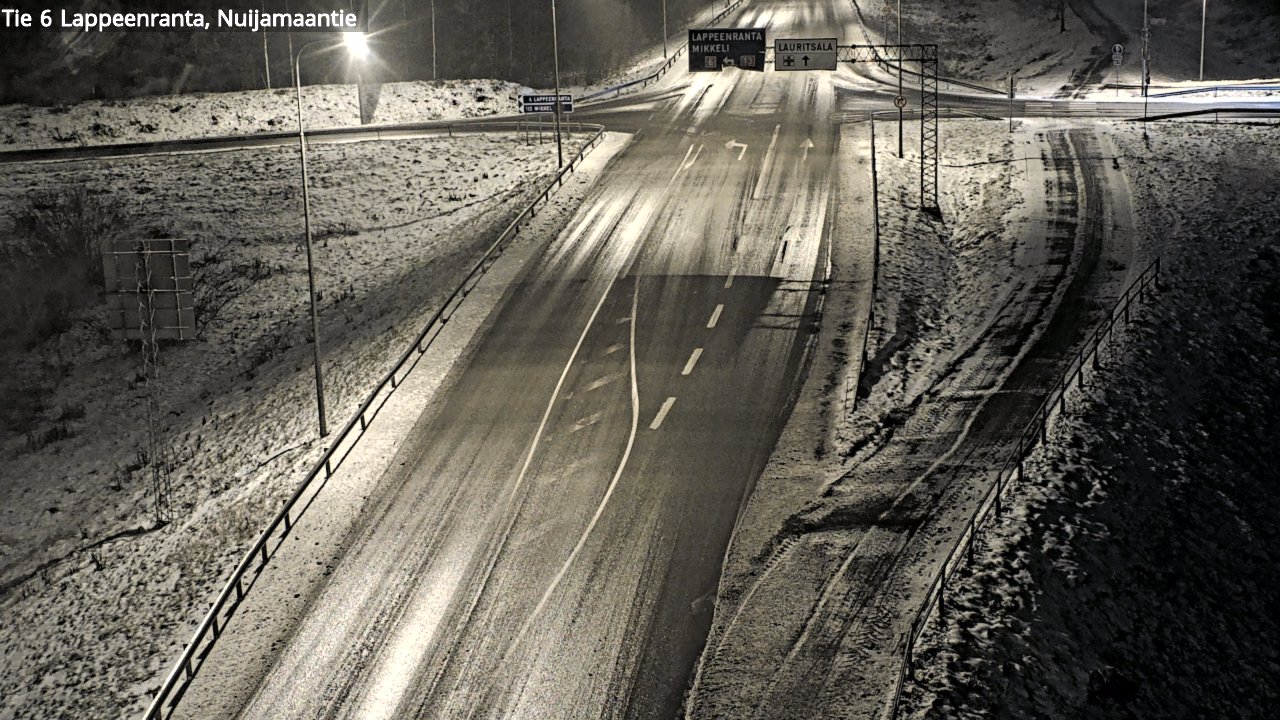 Weather Camera Image Road 6 Lappeenranta, Nuijamaantie, Lappeenranta, Etelä-Karjala