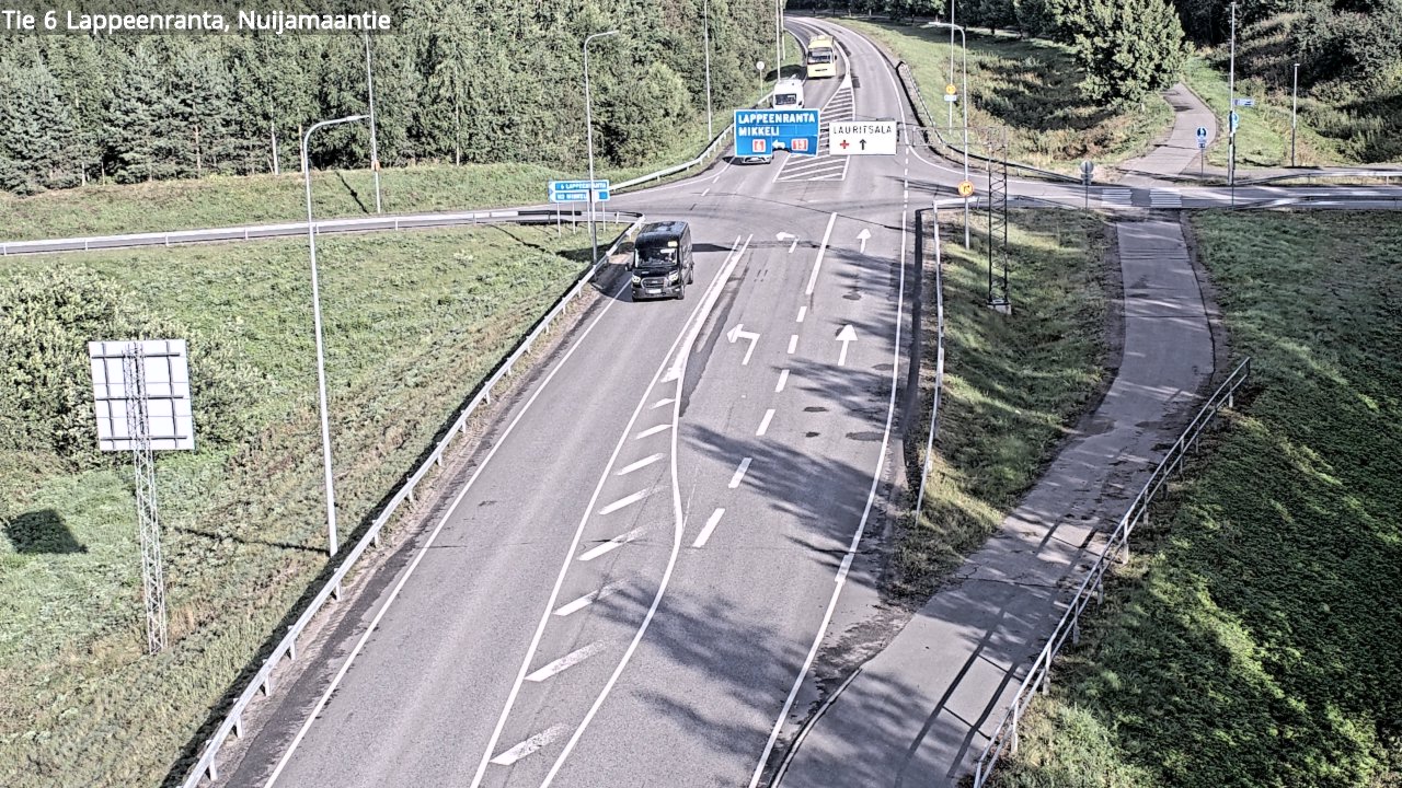 Weather Camera Image Road 6 Lappeenranta, Nuijamaantie, Lappeenranta, Etelä-Karjala