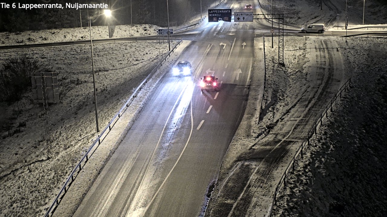 Weather Camera Image Road 6 Lappeenranta, Nuijamaantie, Lappeenranta, Etelä-Karjala