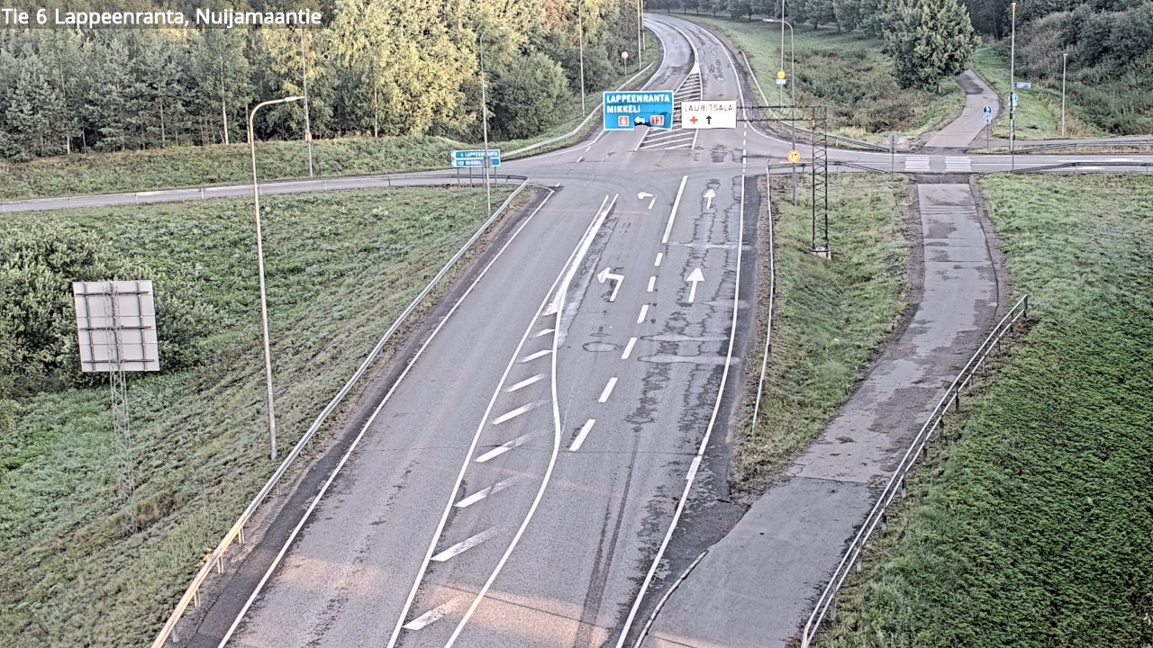 Weather Camera Image Road 6 Lappeenranta, Nuijamaantie, Lappeenranta, Etelä-Karjala