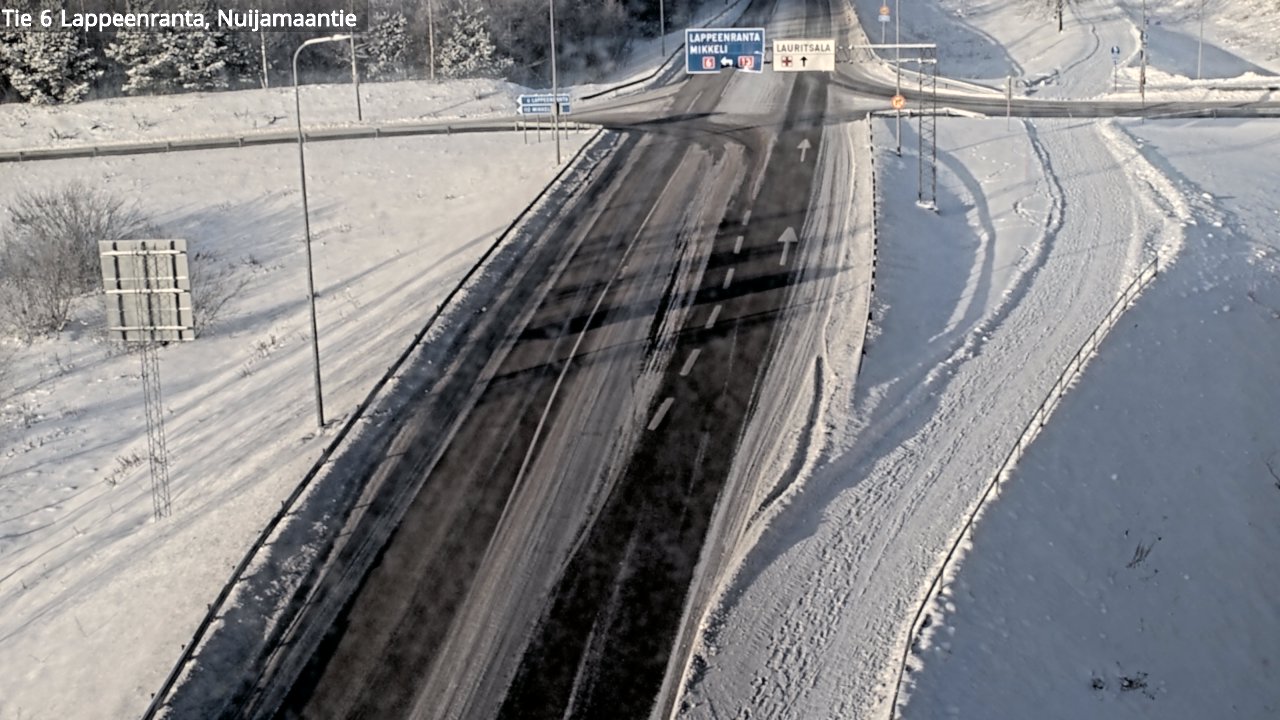 Weather Camera Image Road 6 Lappeenranta, Nuijamaantie, Lappeenranta, Etelä-Karjala