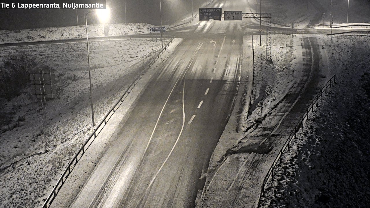 Weather Camera Image Road 6 Lappeenranta, Nuijamaantie, Lappeenranta, Etelä-Karjala