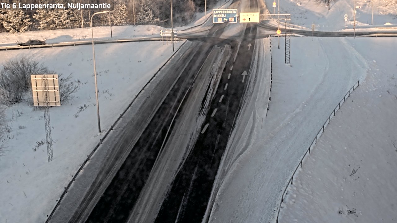 Weather Camera Image Road 6 Lappeenranta, Nuijamaantie, Lappeenranta, Etelä-Karjala