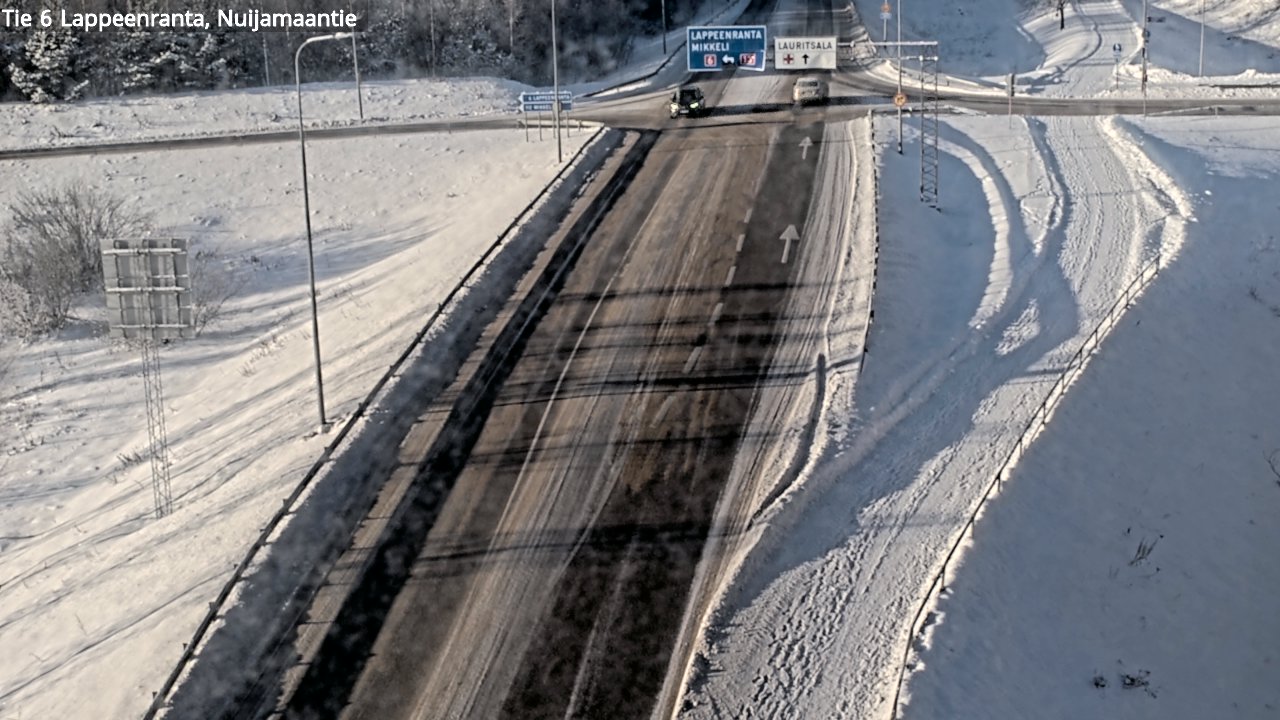 Weather Camera Image Road 6 Lappeenranta, Nuijamaantie, Lappeenranta, Etelä-Karjala