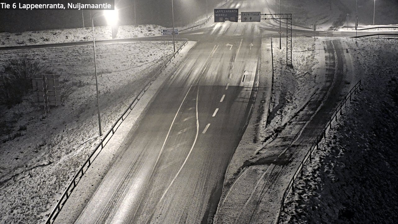 Weather Camera Image Road 6 Lappeenranta, Nuijamaantie, Lappeenranta, Etelä-Karjala