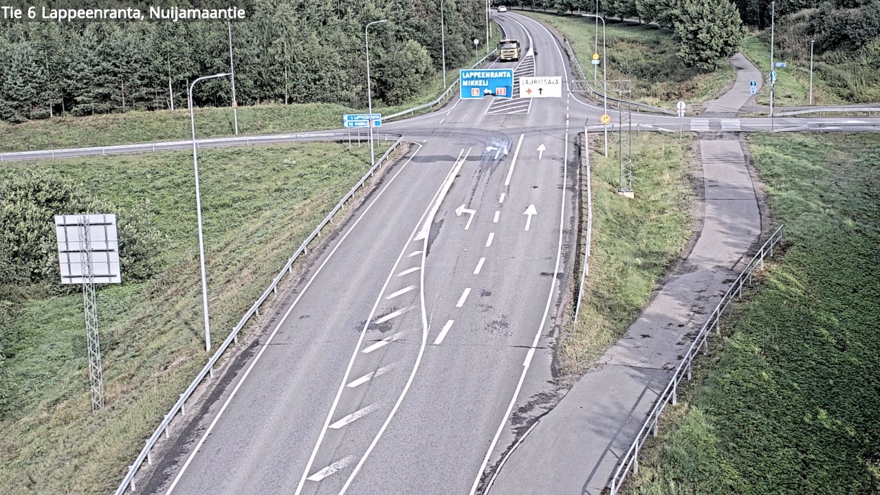 Weather Camera Image Road 6 Lappeenranta, Nuijamaantie, Lappeenranta, Etelä-Karjala
