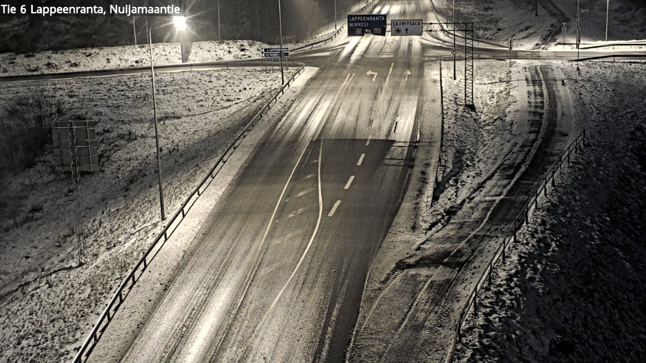 Weather Camera Image Road 6 Lappeenranta, Nuijamaantie, Lappeenranta, Etelä-Karjala