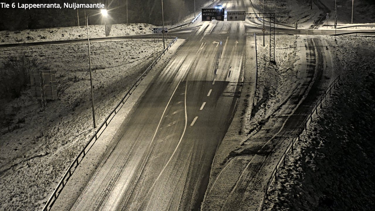 Weather Camera Image Road 6 Lappeenranta, Nuijamaantie, Lappeenranta, Etelä-Karjala