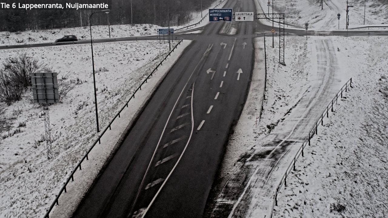 Weather Camera Image Road 6 Lappeenranta, Nuijamaantie, Lappeenranta, Etelä-Karjala