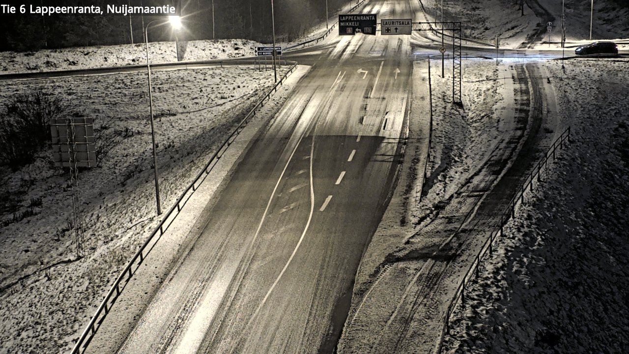 Weather Camera Image Road 6 Lappeenranta, Nuijamaantie, Lappeenranta, Etelä-Karjala
