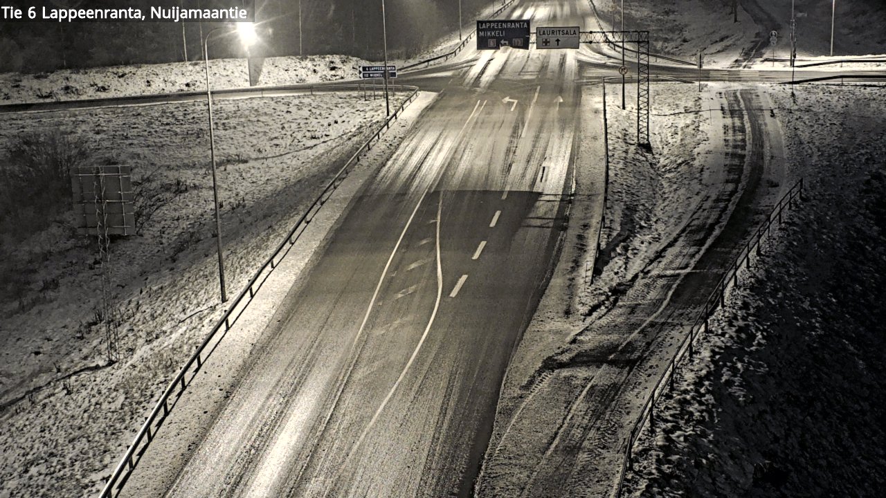 Weather Camera Image Road 6 Lappeenranta, Nuijamaantie, Lappeenranta, Etelä-Karjala
