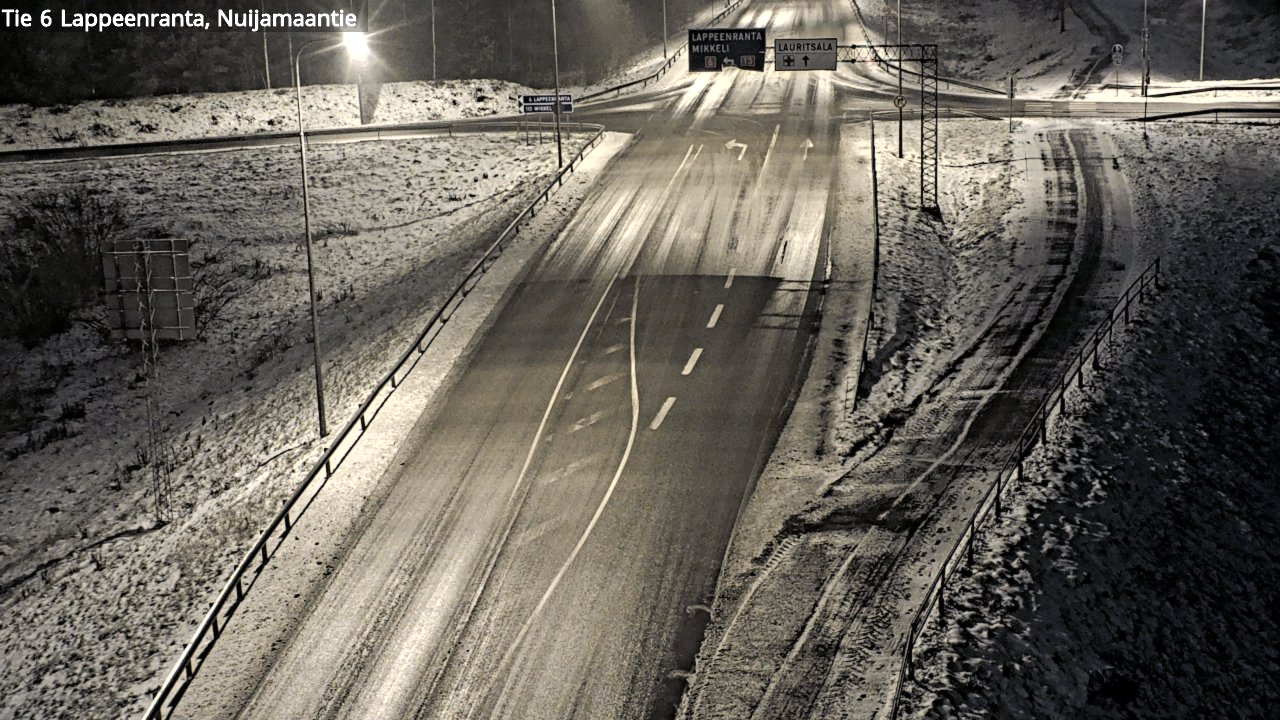 Weather Camera Image Road 6 Lappeenranta, Nuijamaantie, Lappeenranta, Etelä-Karjala
