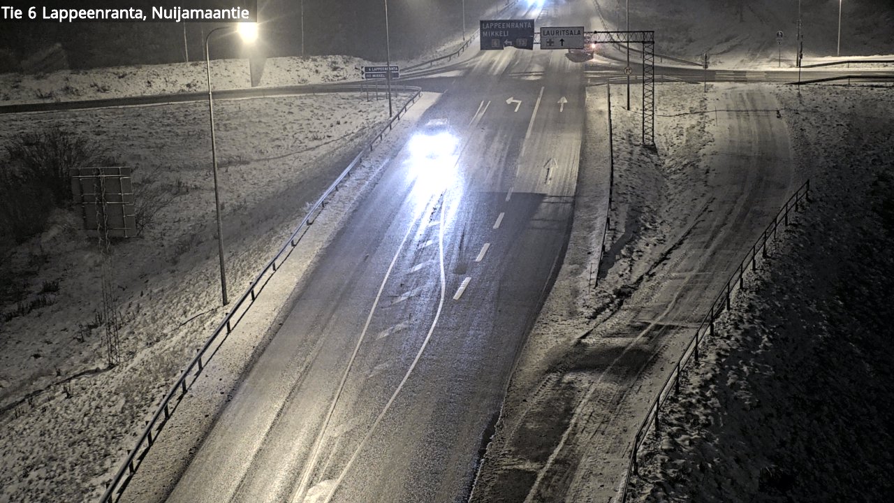 Weather Camera Image Road 6 Lappeenranta, Nuijamaantie, Lappeenranta, Etelä-Karjala