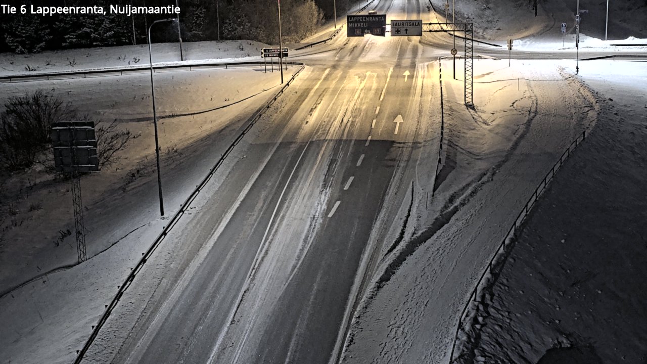 Weather Camera Image Väg 6 Villmanstrand, Nuijamaantie, Lappeenranta, Etelä-Karjala