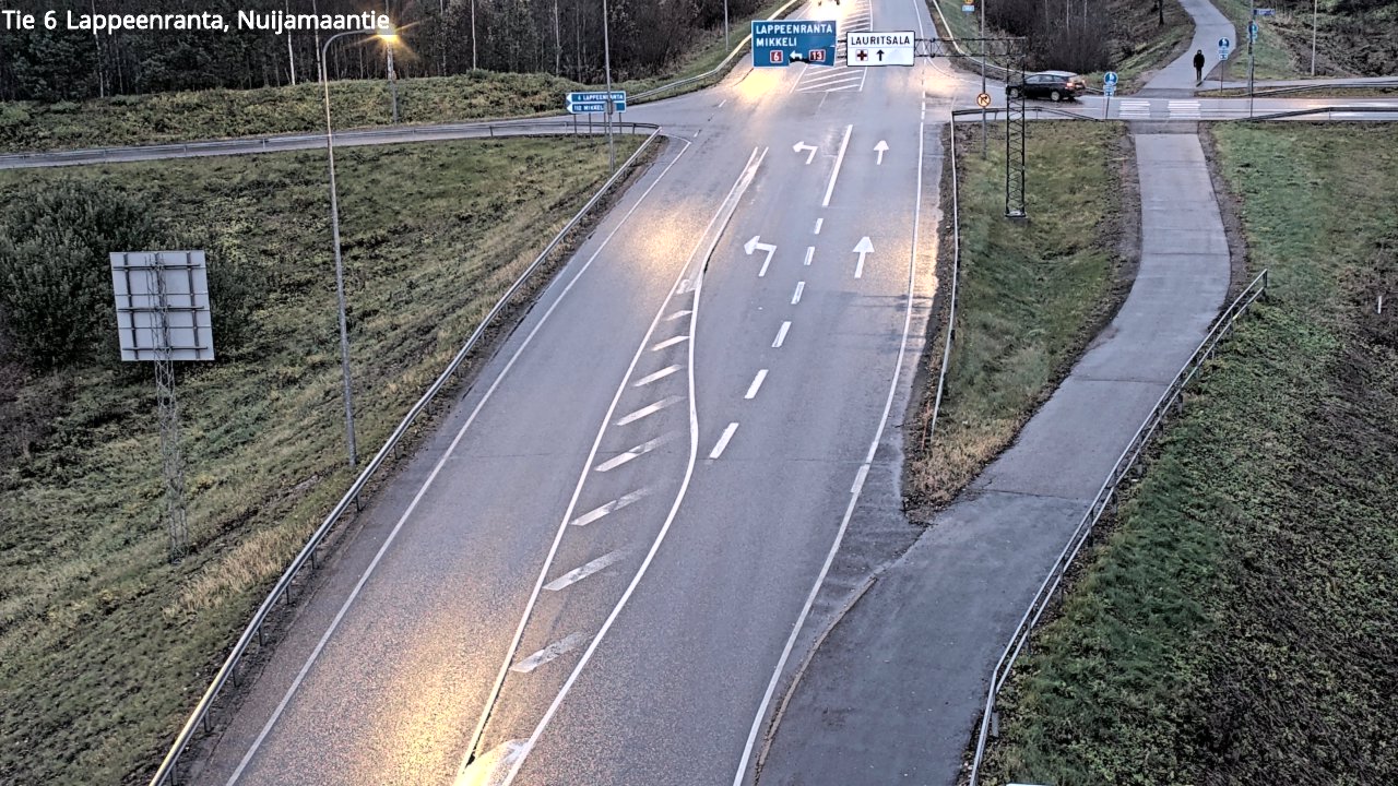 Weather Camera Image Road 6 Lappeenranta, Nuijamaantie, Lappeenranta, Etelä-Karjala