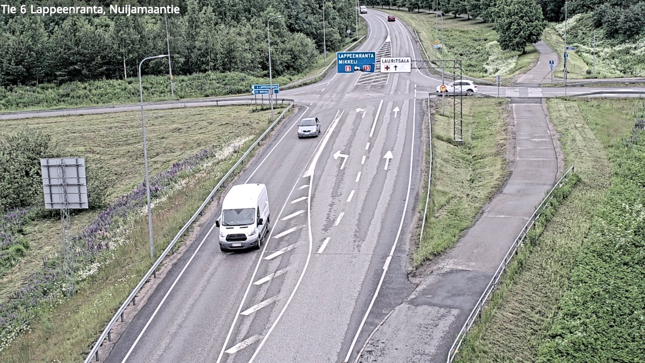Weather Camera Image Road 6 Lappeenranta, Nuijamaantie, Lappeenranta, Etelä-Karjala