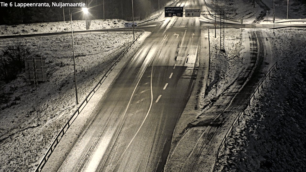 Weather Camera Image Road 6 Lappeenranta, Nuijamaantie, Lappeenranta, Etelä-Karjala