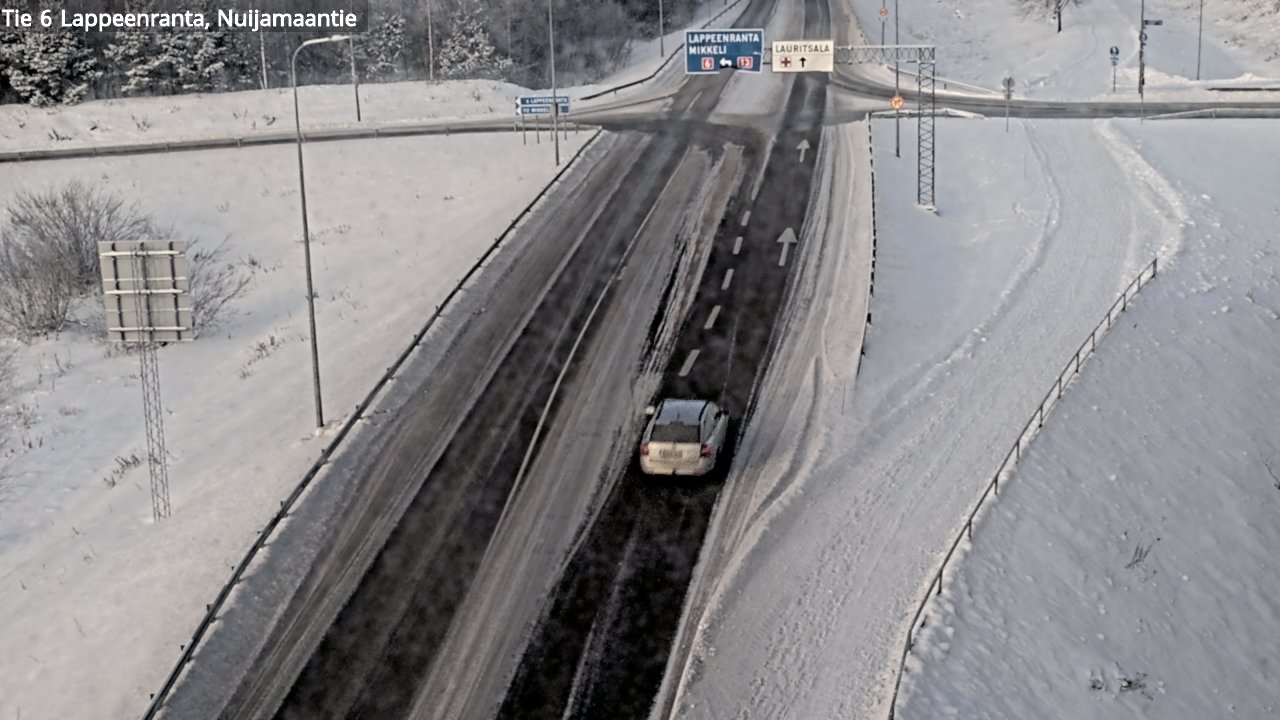 Weather Camera Image Road 6 Lappeenranta, Nuijamaantie, Lappeenranta, Etelä-Karjala