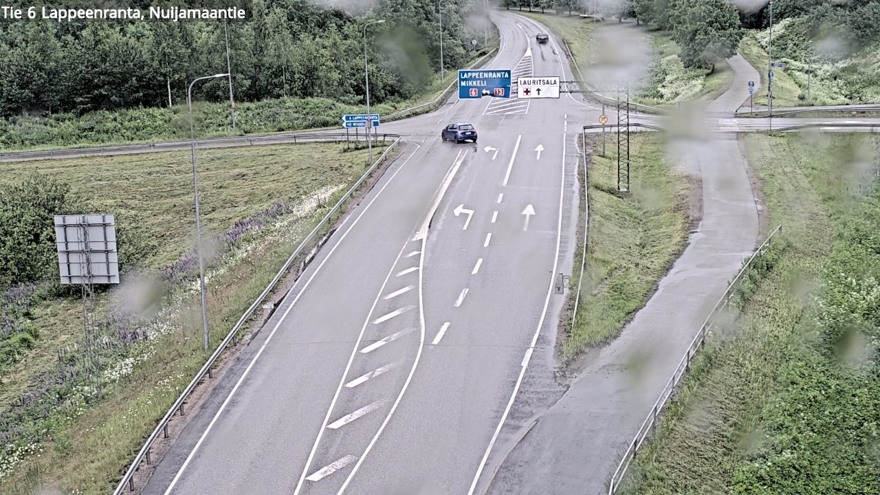 Weather Camera Image Road 6 Lappeenranta, Nuijamaantie, Lappeenranta, Etelä-Karjala