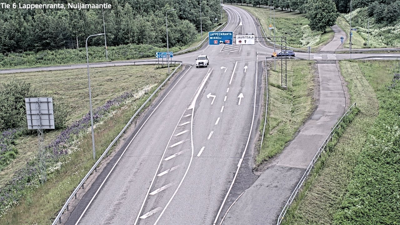 Weather Camera Image Road 6 Lappeenranta, Nuijamaantie, Lappeenranta, Etelä-Karjala