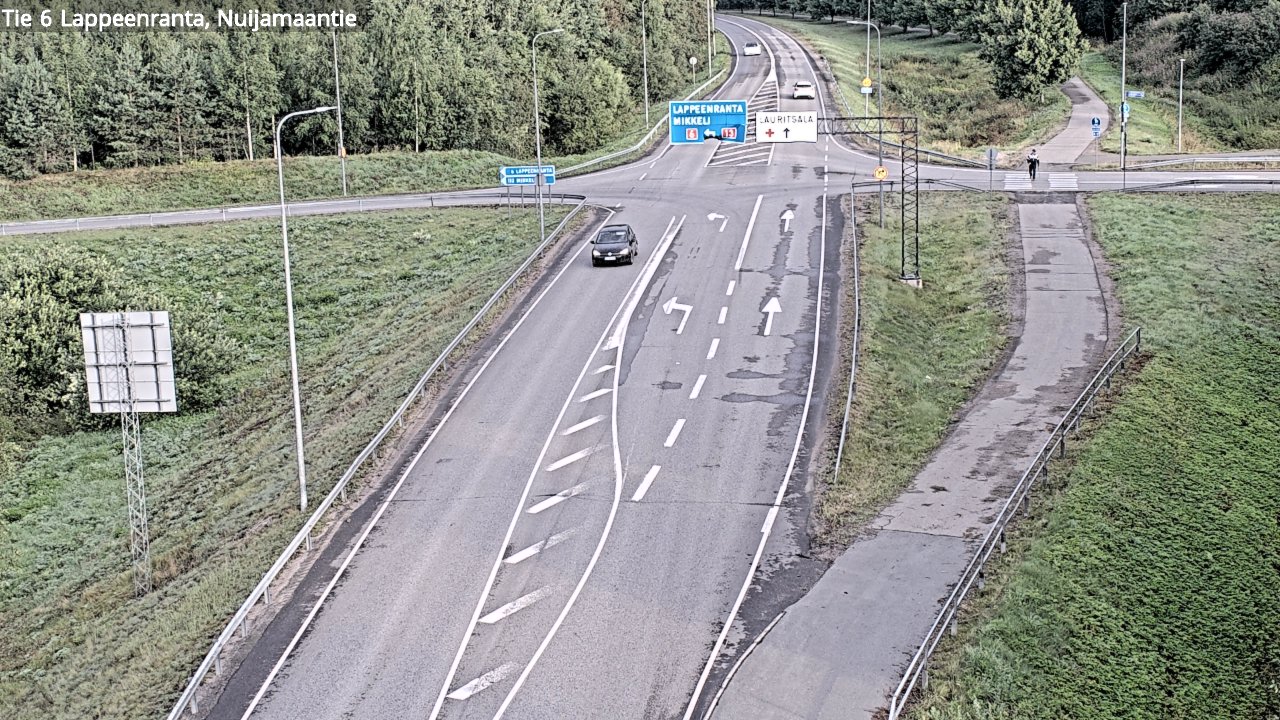 Weather Camera Image Road 6 Lappeenranta, Nuijamaantie, Lappeenranta, Etelä-Karjala