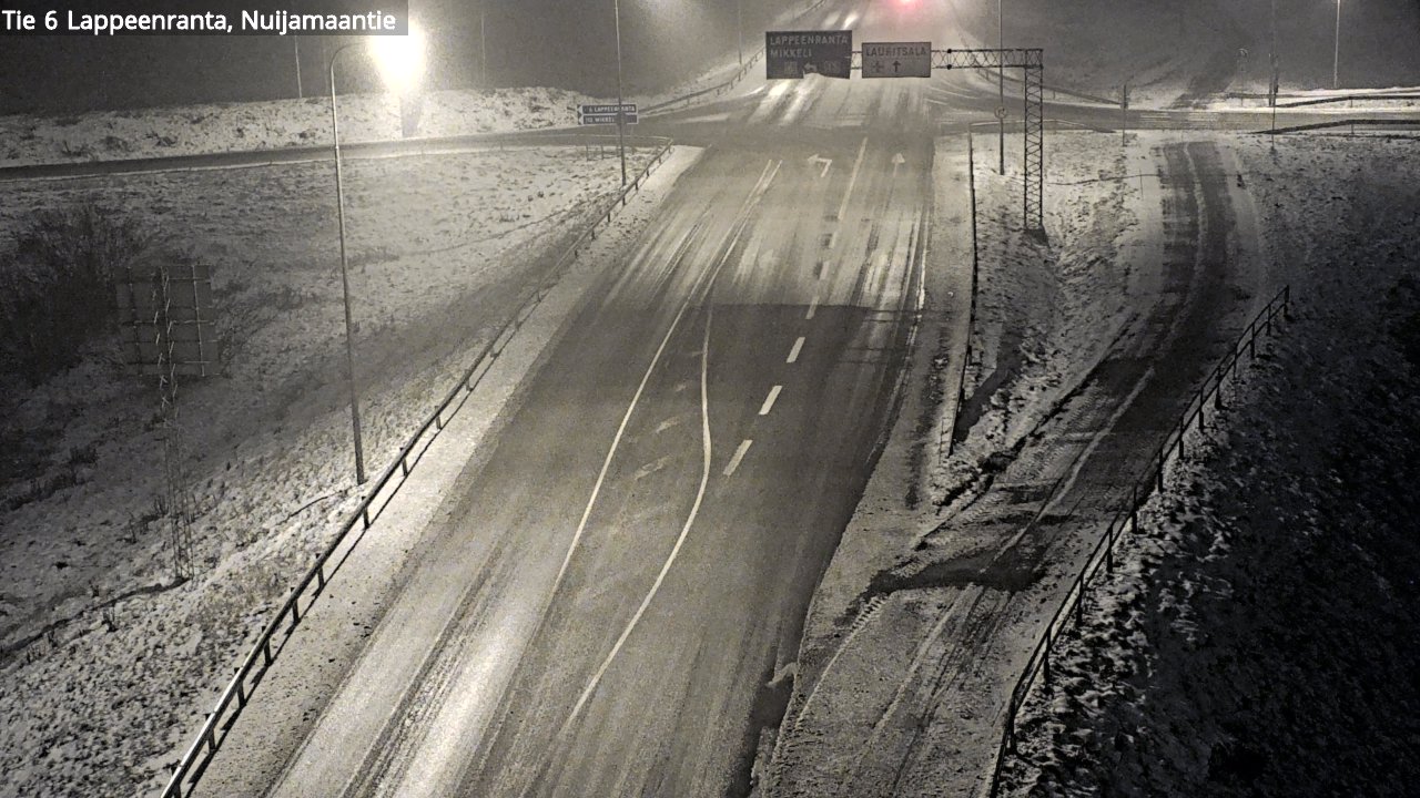 Weather Camera Image Road 6 Lappeenranta, Nuijamaantie, Lappeenranta, Etelä-Karjala