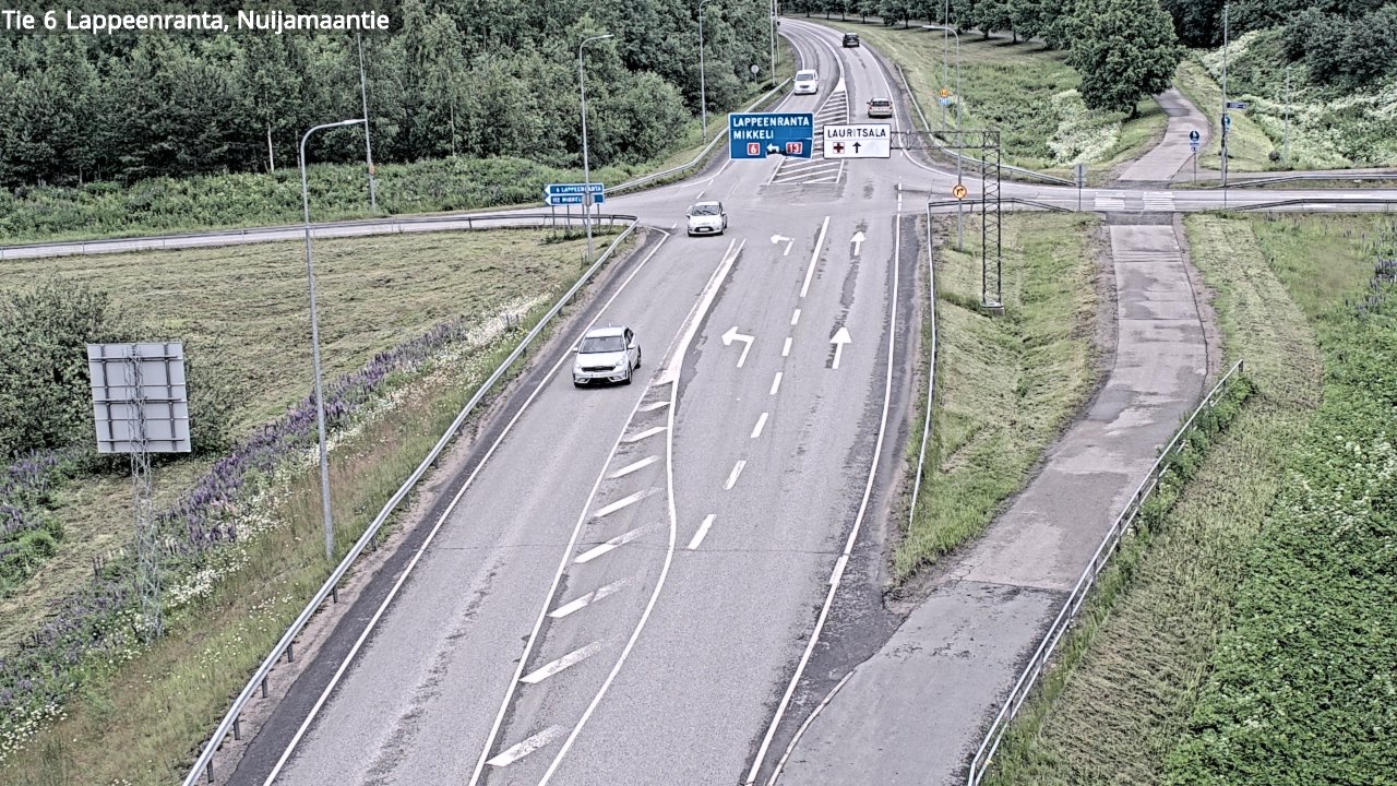 Weather Camera Image Road 6 Lappeenranta, Nuijamaantie, Lappeenranta, Etelä-Karjala