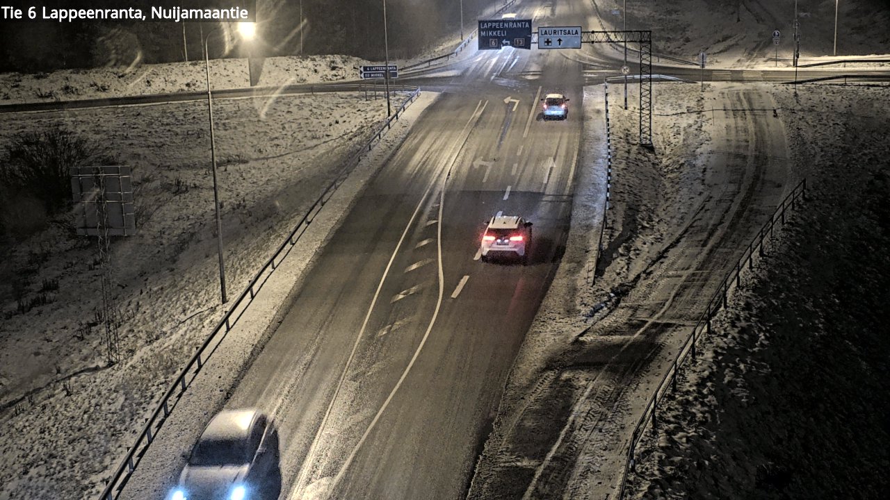 Weather Camera Image Road 6 Lappeenranta, Nuijamaantie, Lappeenranta, Etelä-Karjala
