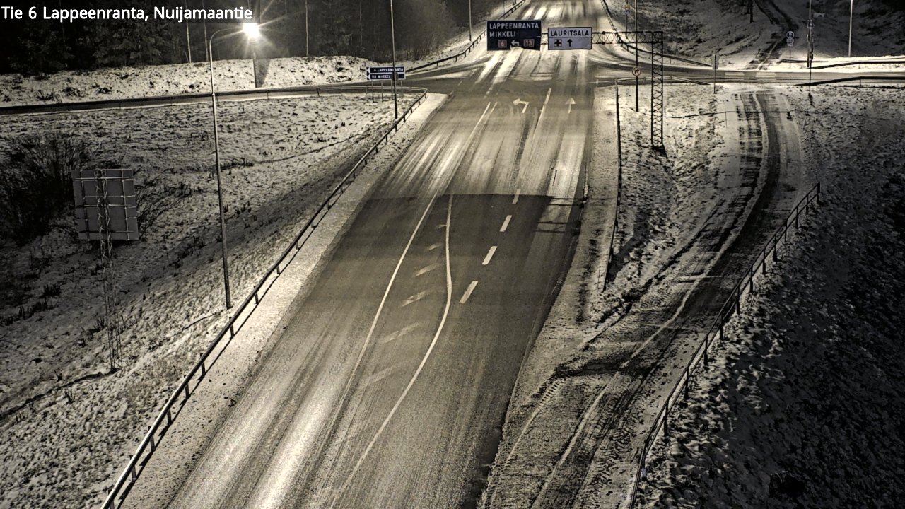 Weather Camera Image Road 6 Lappeenranta, Nuijamaantie, Lappeenranta, Etelä-Karjala