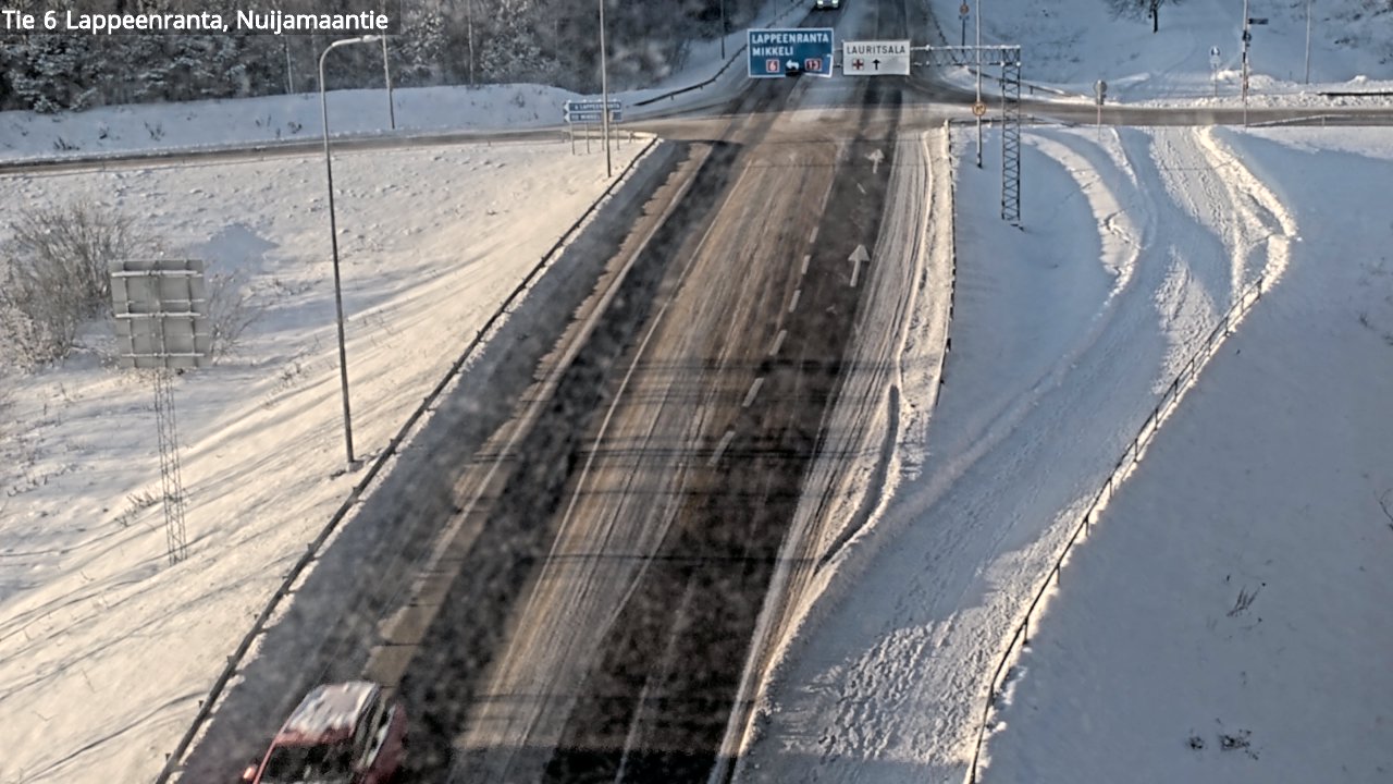Weather Camera Image Road 6 Lappeenranta, Nuijamaantie, Lappeenranta, Etelä-Karjala