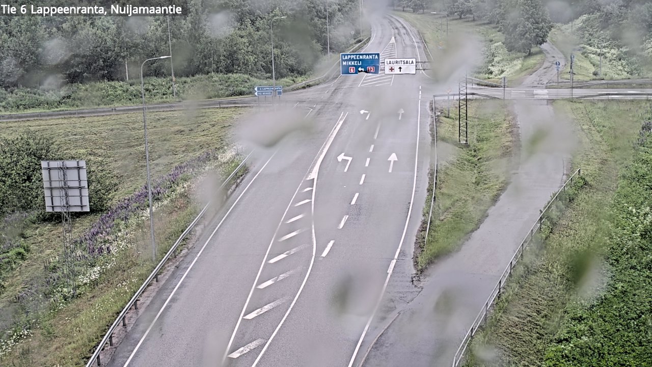 Weather Camera Image Road 6 Lappeenranta, Nuijamaantie, Lappeenranta, Etelä-Karjala