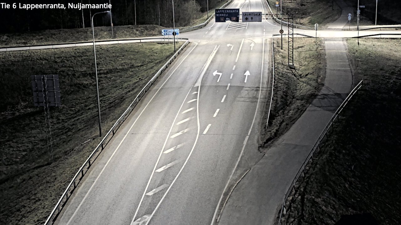 Weather Camera Image Road 6 Lappeenranta, Nuijamaantie, Lappeenranta, Etelä-Karjala