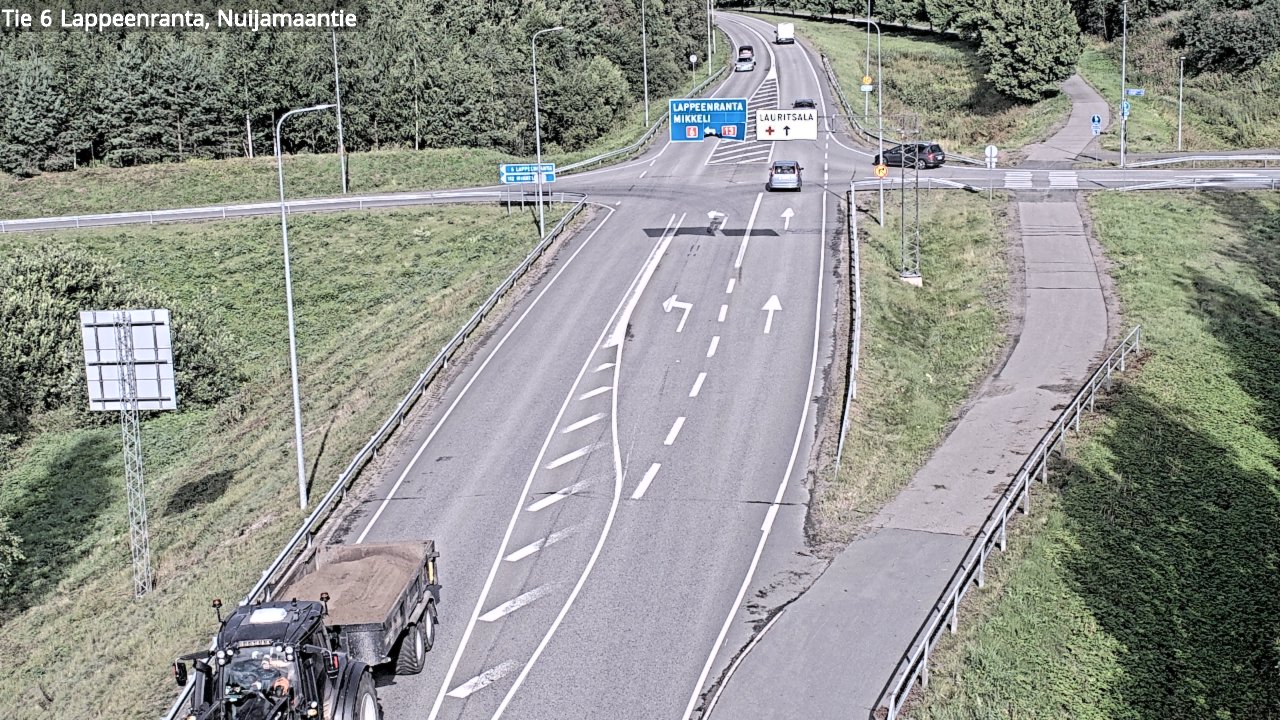 Weather Camera Image Road 6 Lappeenranta, Nuijamaantie, Lappeenranta, Etelä-Karjala