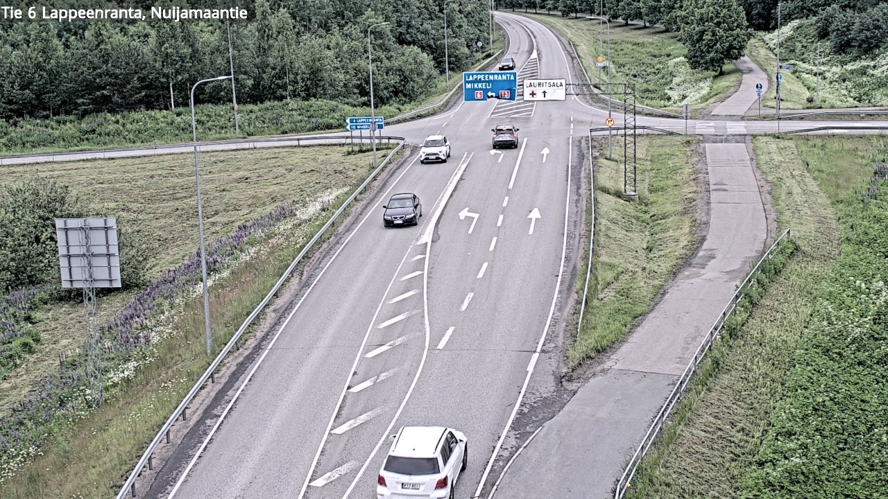 Weather Camera Image Road 6 Lappeenranta, Nuijamaantie, Lappeenranta, Etelä-Karjala