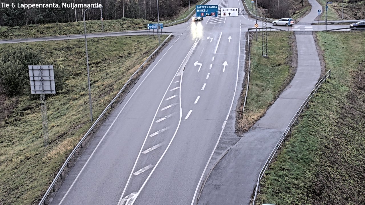 Weather Camera Image Road 6 Lappeenranta, Nuijamaantie, Lappeenranta, Etelä-Karjala