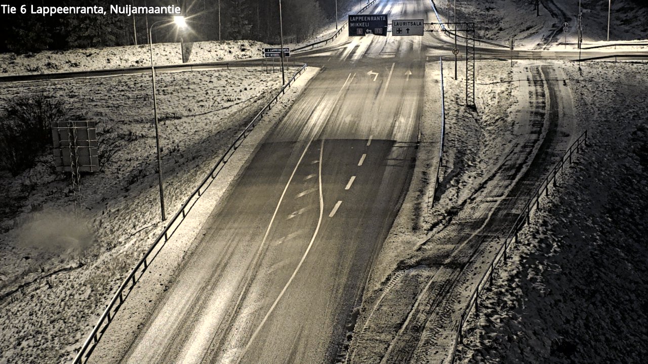 Weather Camera Image Road 6 Lappeenranta, Nuijamaantie, Lappeenranta, Etelä-Karjala