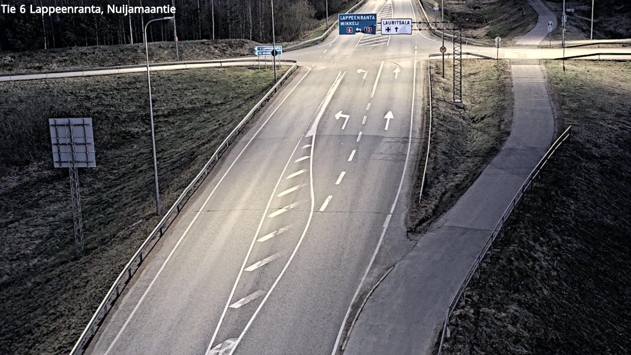 Weather Camera Image Road 6 Lappeenranta, Nuijamaantie, Lappeenranta, Etelä-Karjala
