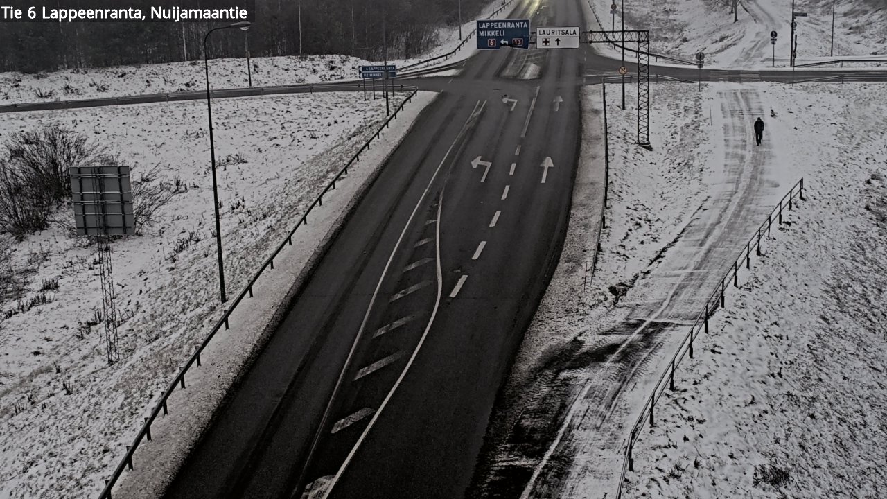 Weather Camera Image Road 6 Lappeenranta, Nuijamaantie, Lappeenranta, Etelä-Karjala